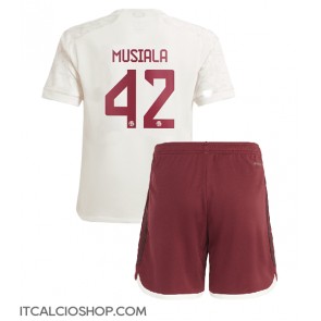 Bayern Munich Jamal Musiala #42 Terza Maglia Bambino 2023-24 Manica Corta (+ Pantaloni corti)